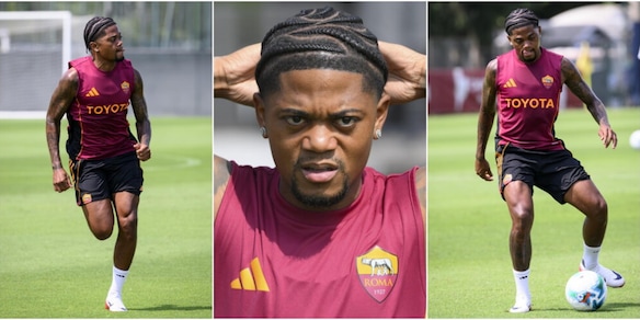 Roma, l'allenamento di Bailey prima dell'infortunio: tutte le foto