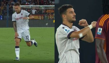 il gesto di Orsolini in diretta