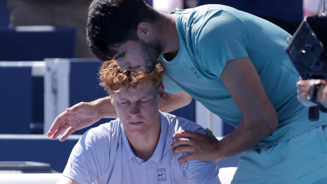 Sinner si ritira: 'Sto male'. Alcaraz vince a Cincinnati - Tennis