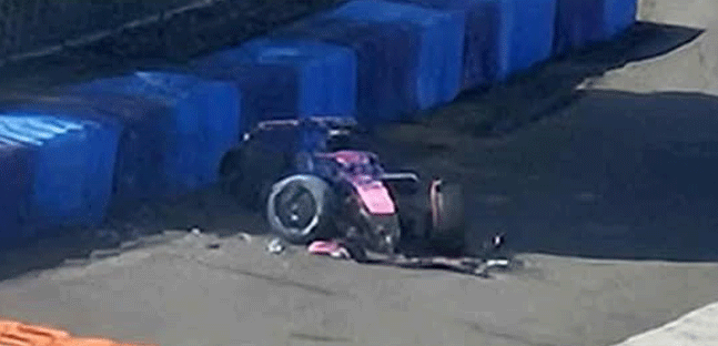 Paura per Colapinto<br />nei test Pirelli a Budapest