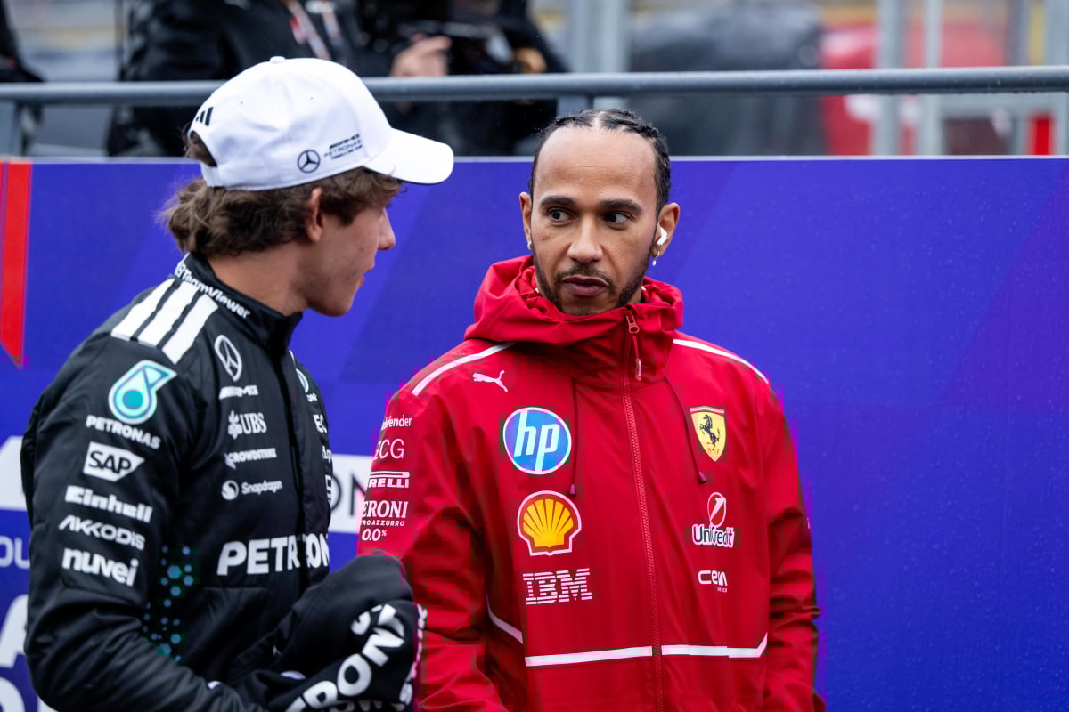 Lewis Hamilton and Kimi Antonelli