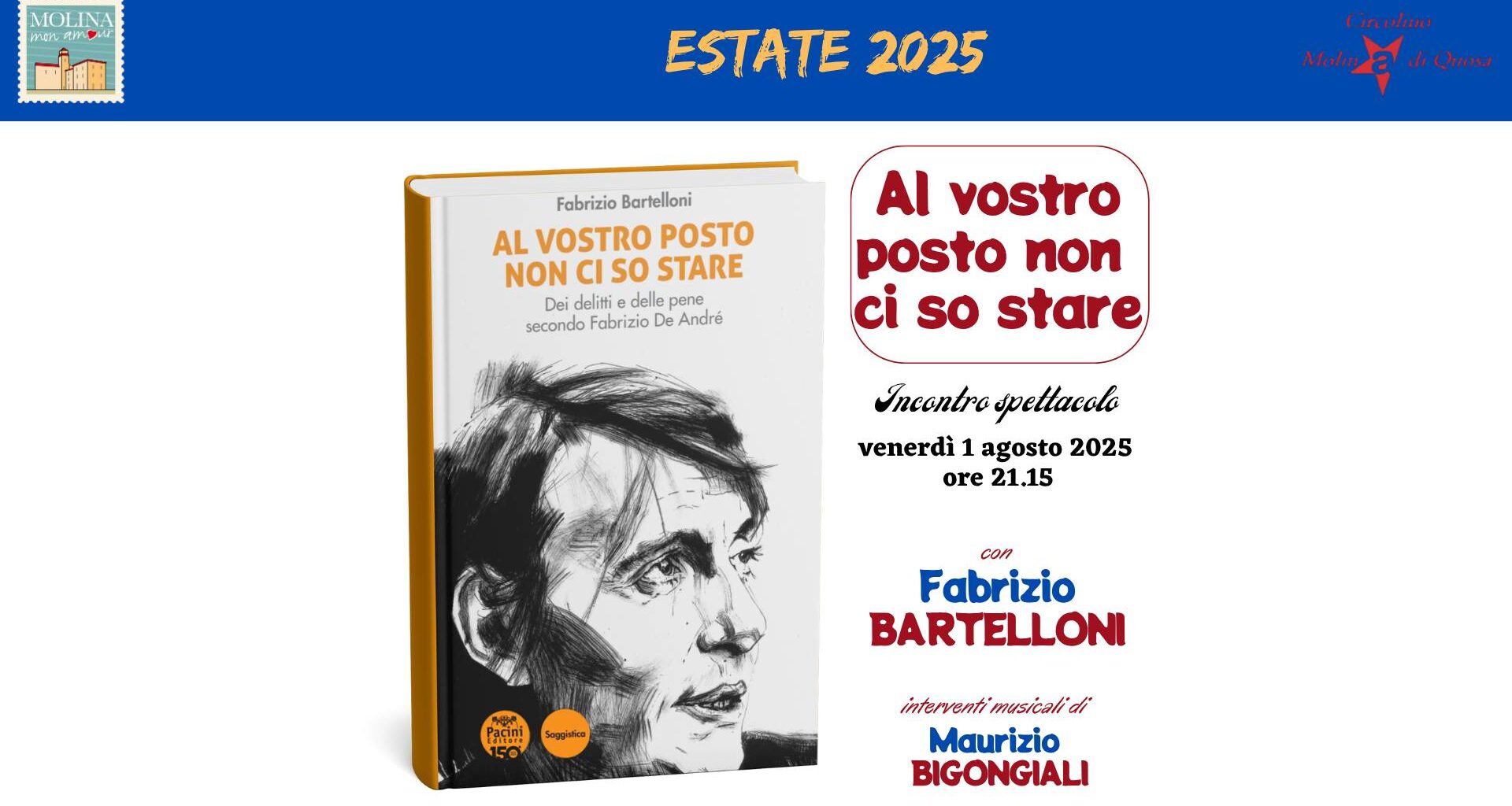 Presentazione del libro "Al vostro posto non ci so stare. Dei delitti e delle pene secondo Fabrizio De André"