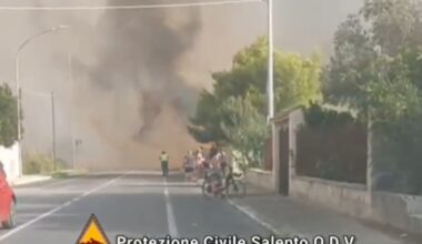 Incendio in Salento vicino ad alcune case vacanze, decine di evacuati - Notizie