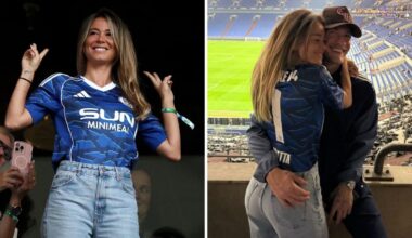 Diletta Leotta allo stadio per Loris Karius con la maglia dello Schalke