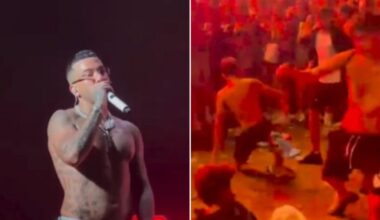 Sfera Ebbasta, rissa al suo concerto e lui abbandona il palco. «Siete dei babbi, non sapete divertirvi»