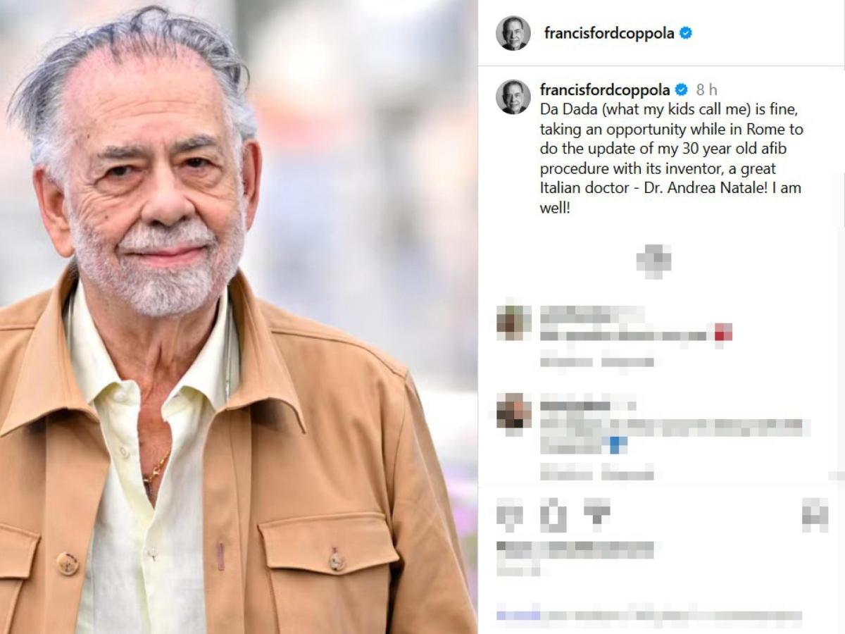 Francis Ford Coppola da Tor Vergata rassicura: «Sto bene! Ho aggiornato la procedura anti fibrillazione atriale con il suo inventore Andrea Natale»