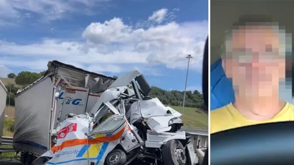 Incidente in A1: il video dell'autista del tir poco prima dello scontro che ha portato a tre morti sull'ambulanza
