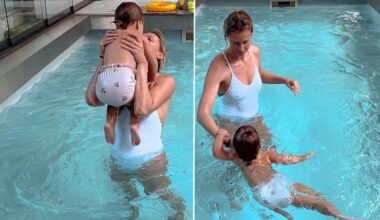 Federica Pellegrini, prima volta in piscina con la figlia Matilde
