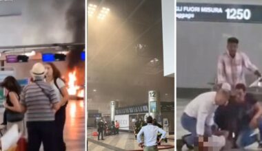 Malpensa, 26enne appicca il fuoco e prende a martellate il banco dei check in: evacuato il Terminal 1. «Rogo domato, non ci sono feriti»