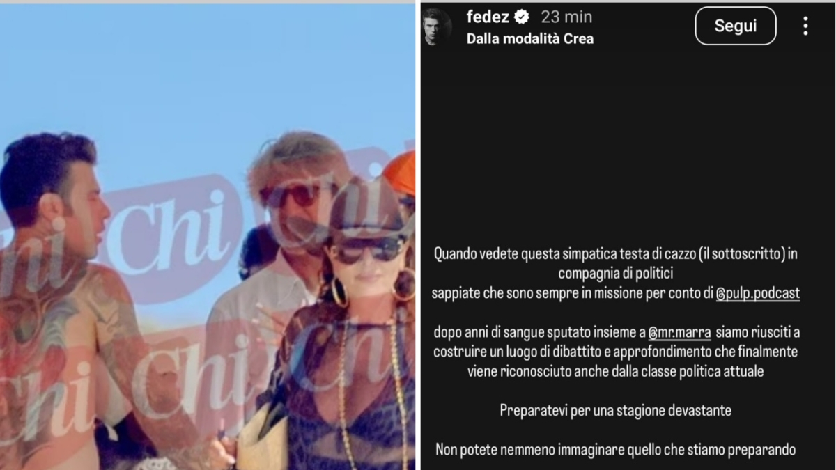 Fedez con La Russa e Santanchè: «Le foto in barca? Sappiate che ero in missione»