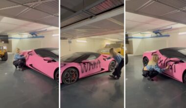 Wanda Nara vandalizza la Lamborghini rosa da oltre 200mila euro (che era di Mauro Icardi). Scoppia la polemica: «Sei ridicola»