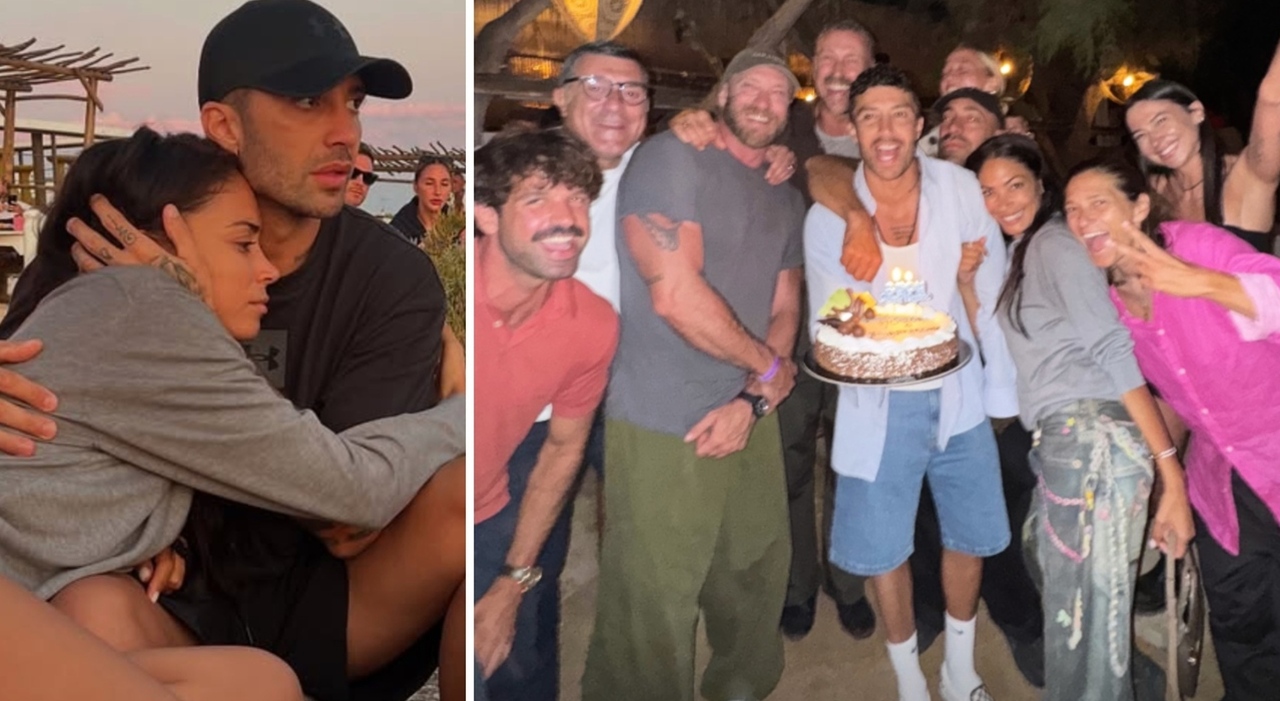Andrea Iannone spegne 36 candeline. La festa di compleanno con gli amici, la torta e la dedica di Elodie: «Auguri amore»