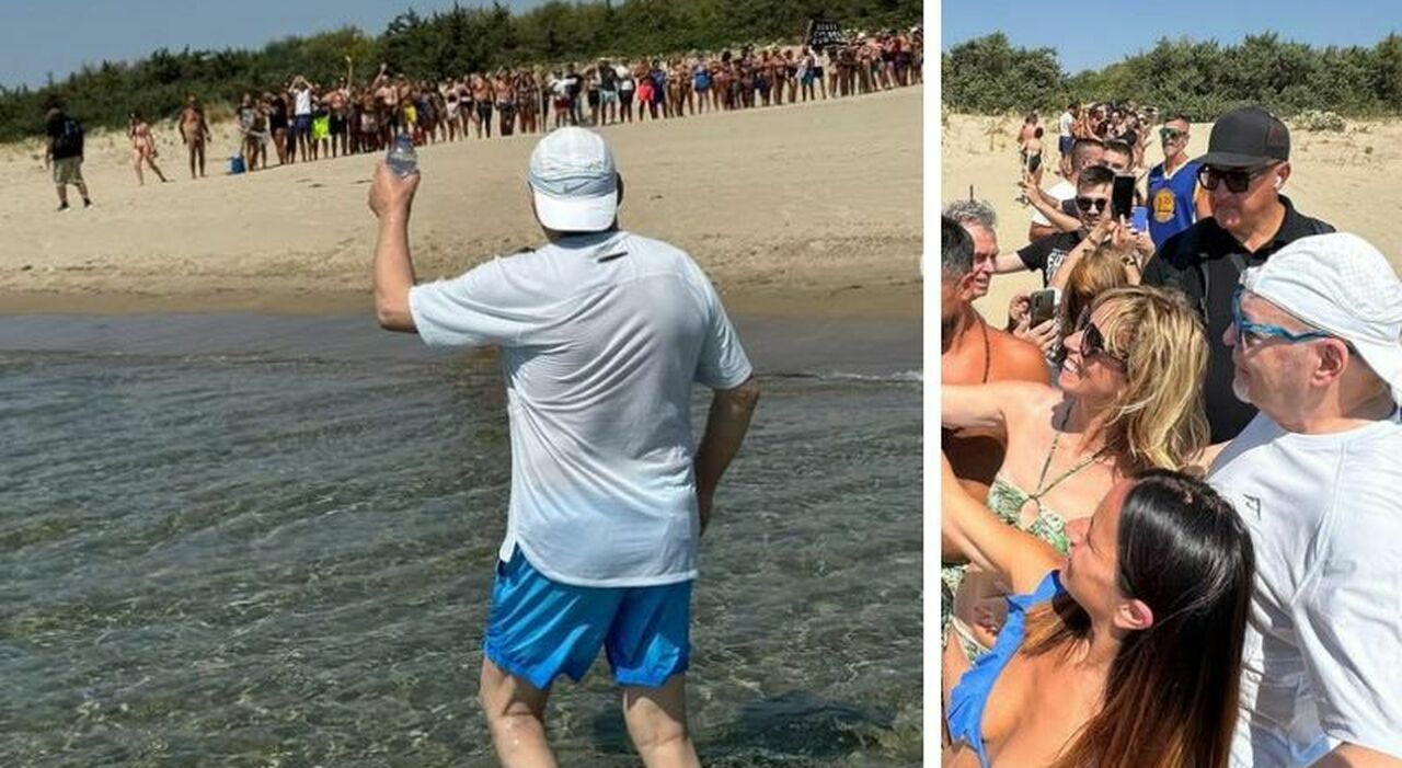 «Sono arrivato». E il rocker fa impazzire i fan in spiaggia