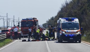 traffico bloccato per i soccorsi