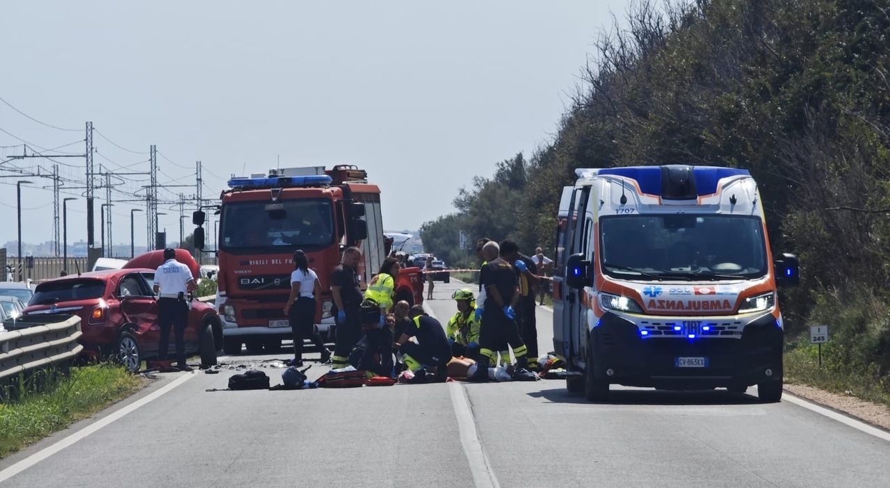traffico bloccato per i soccorsi