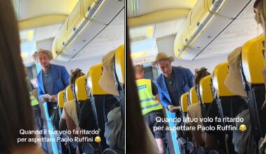lui si scusa prima del decollo