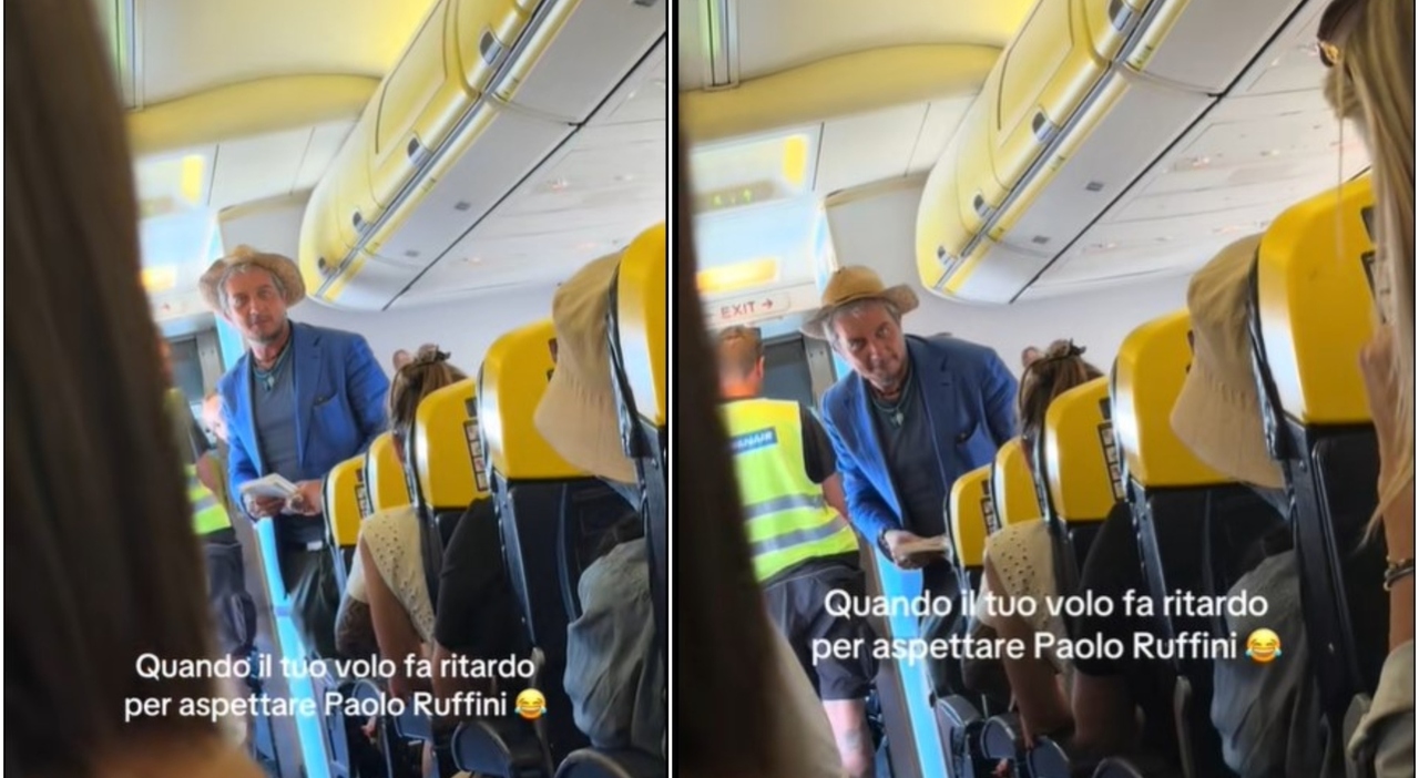 lui si scusa prima del decollo
