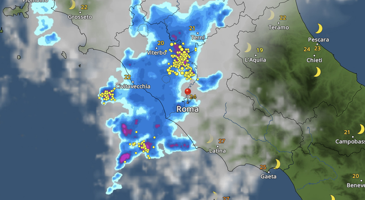 Temporale in arrivo oggi a Roma, crollo delle temperature: dove e quando, le previsioni - Il Messaggero