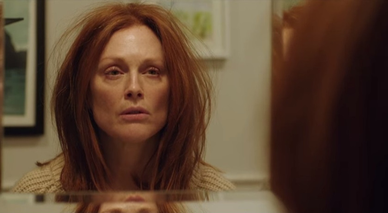 Julianne Moore in "Still Alice" (2014). Nel film la protagonista soffre di una forma di Alzheimer precoce