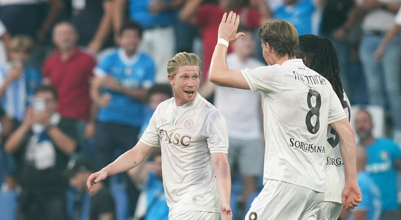 Sassuolo-Napoli 0-2, le pagelle: McTominay (7,5) incanta, De Bruyne (7) debutto in serie A col gol - Il Messaggero