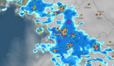 fulmini e raffiche di vento. Dove e quando