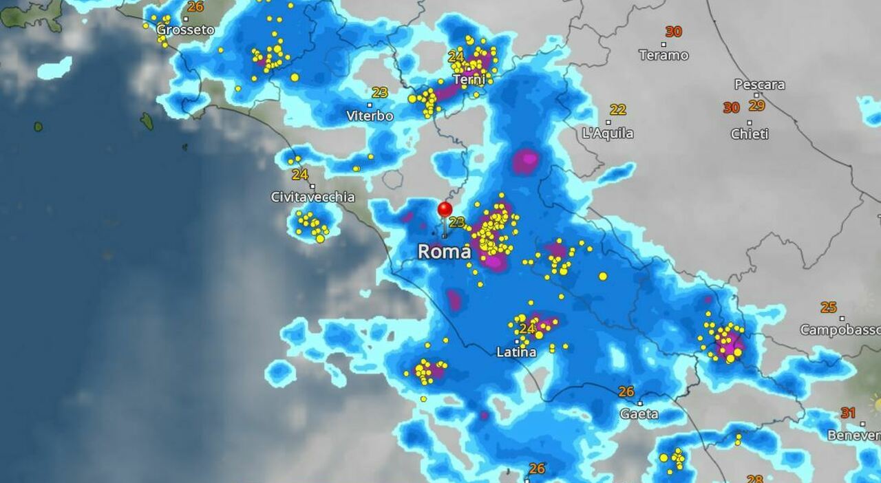 fulmini e raffiche di vento. Dove e quando