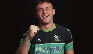 vestirà la maglia della Rugby L’Aquila