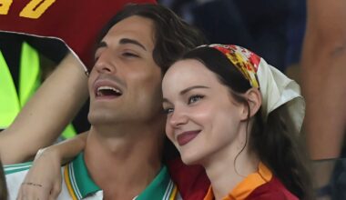 Damiano David con Dove Cameron allo stadio per la Roma, l'amore tra gli spalti
