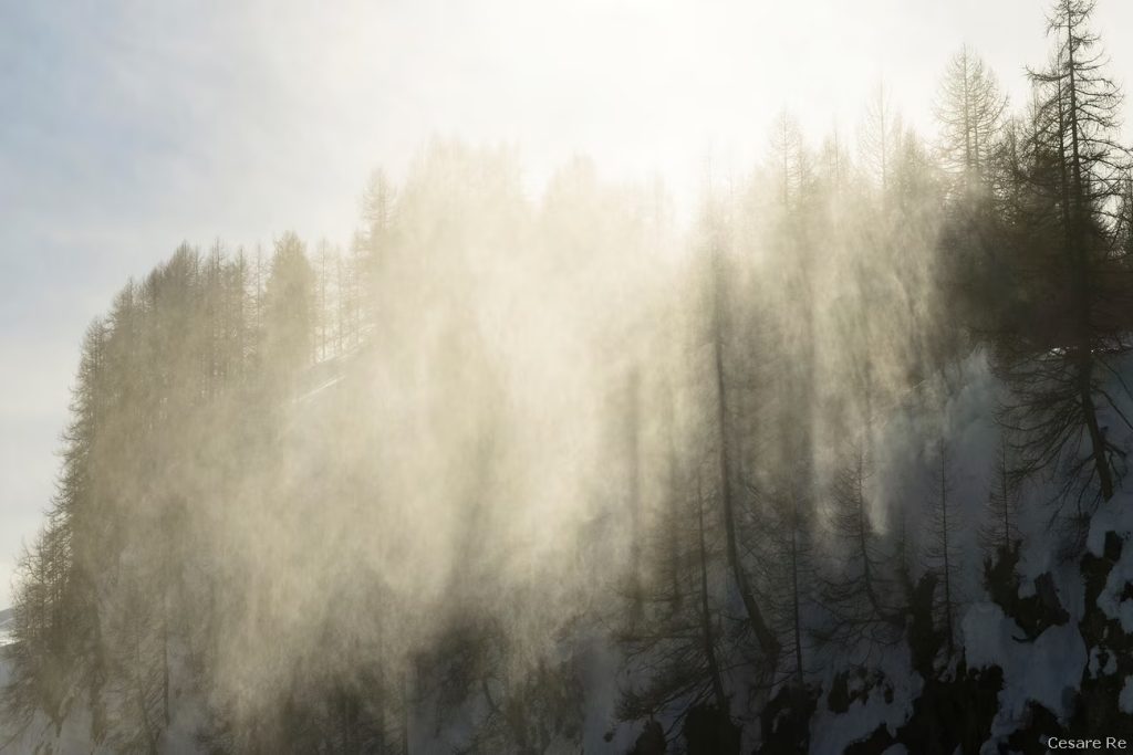 Il vento e la neve - Foto Cesare Re