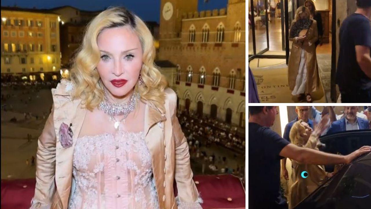 Madonna a Siena: il Palio poi la festa di compleanno al Grand Hotel Continental con menù toscano