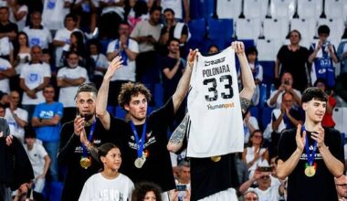 Virtus Bologna vince lo scudetto, la dedica dei campioni d'Italia ad Achille Polonara