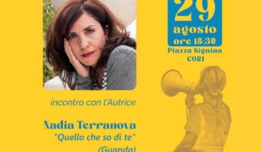 Cori, Nadia Terranova inaugura il primo appuntamento di "inSania" 2025