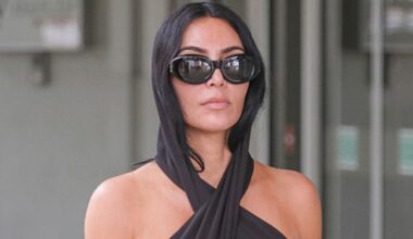 Kim Kardashian fasciata da un abito nero a Venezia per un premio speciale