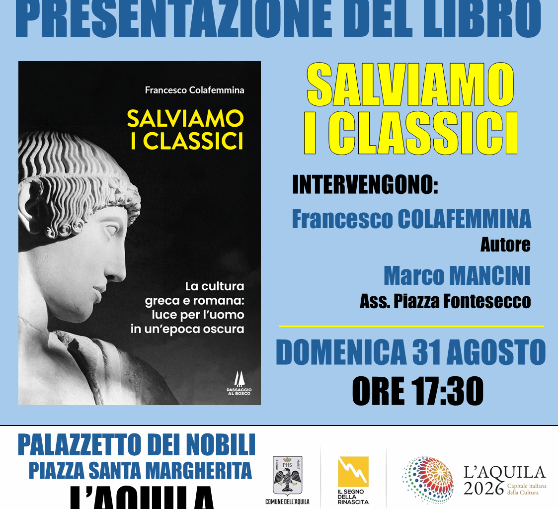 Al Palazzetto dei Nobili la presentazione di “Salviamo i Classici”