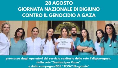 Giovedì l'Italia sanitaria digiuna per Gaza