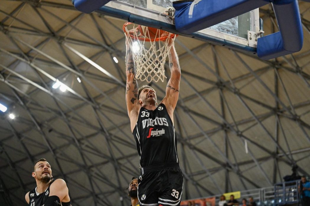 La Virtus vince nettamente a Scafati che retrocede (87-104)