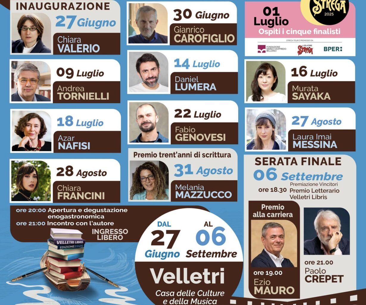 Velletri - Una grande estate di libri, autori e cultura sotto le stelle a Velletri Libris 2025