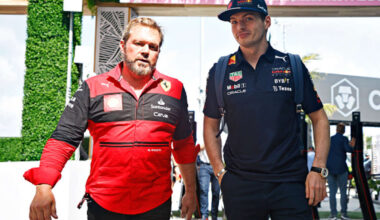 Rosato (Ferrari) e Verstappen