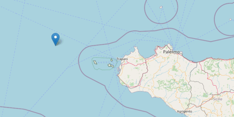 Paura a Trapani per una scossa di terremoto di magnitudo 4.7