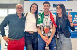Umberto Caporossi con la famiglia
