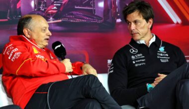 F1 GP Las Vegas 2024: Frederic Vasseur (Scuderia Ferrari) e Toto Wolff (Mercedes AMG F1) - Foto: XPB Images