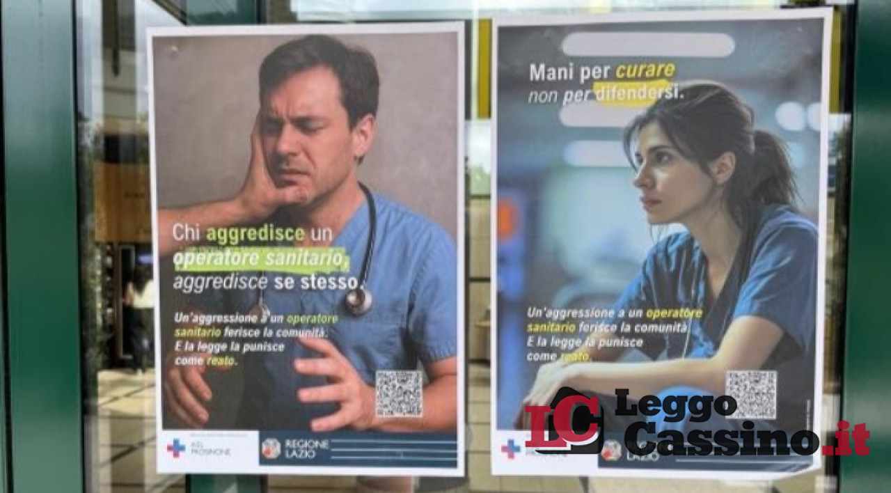 Distribuite ieri le locandine della campagna di sensibilizzazione sulle aggressioni agli operatori sanitari