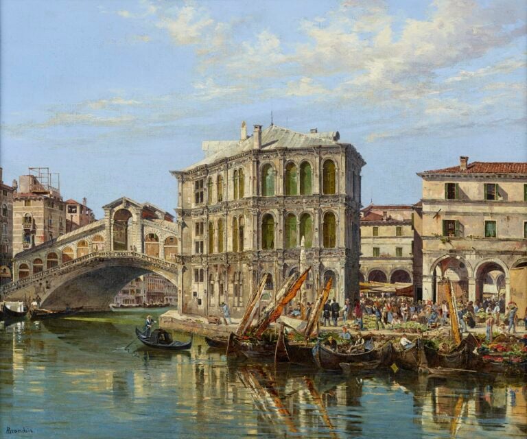 Antonietta Brandeis (1848-1926), Venice: The Rialto Bridge From the North. Courtesy Charles Beddington Limited e Frieze