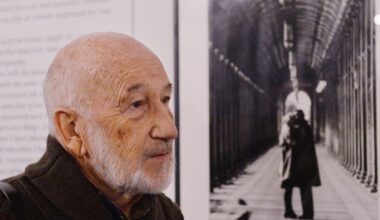 Gianni Berengo Gardin in occasione della mostra antologica a lui dedicata a Palazzo Ducale di Genova nel 2014