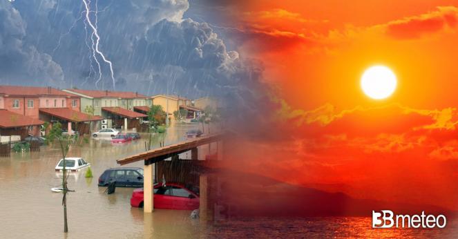 Chiusura dell'estate meteorologica con forti temporali da un lato e caldo intenso dall'altro