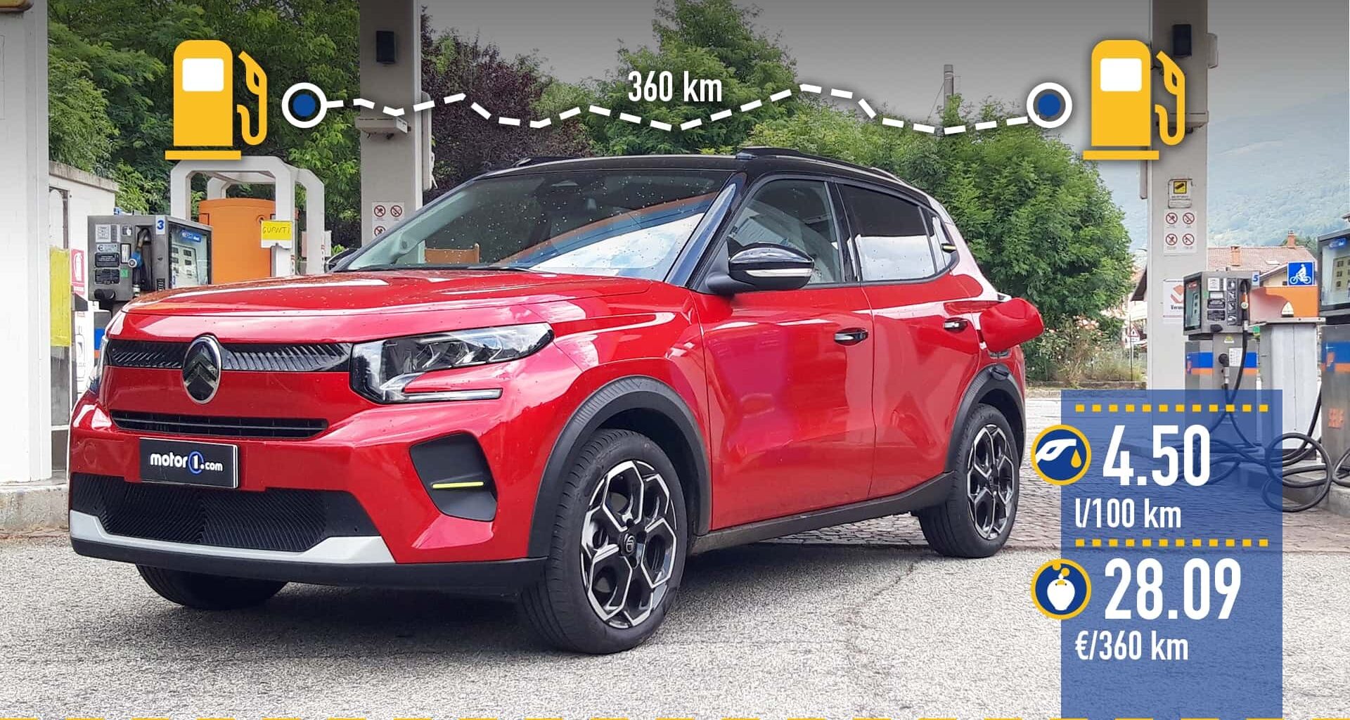 Citroen C3 benzina (2025), la prova dei consumi reali