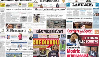 Le prime pagine dei quotidiani di oggi 5 agosto: la rassegna stampa