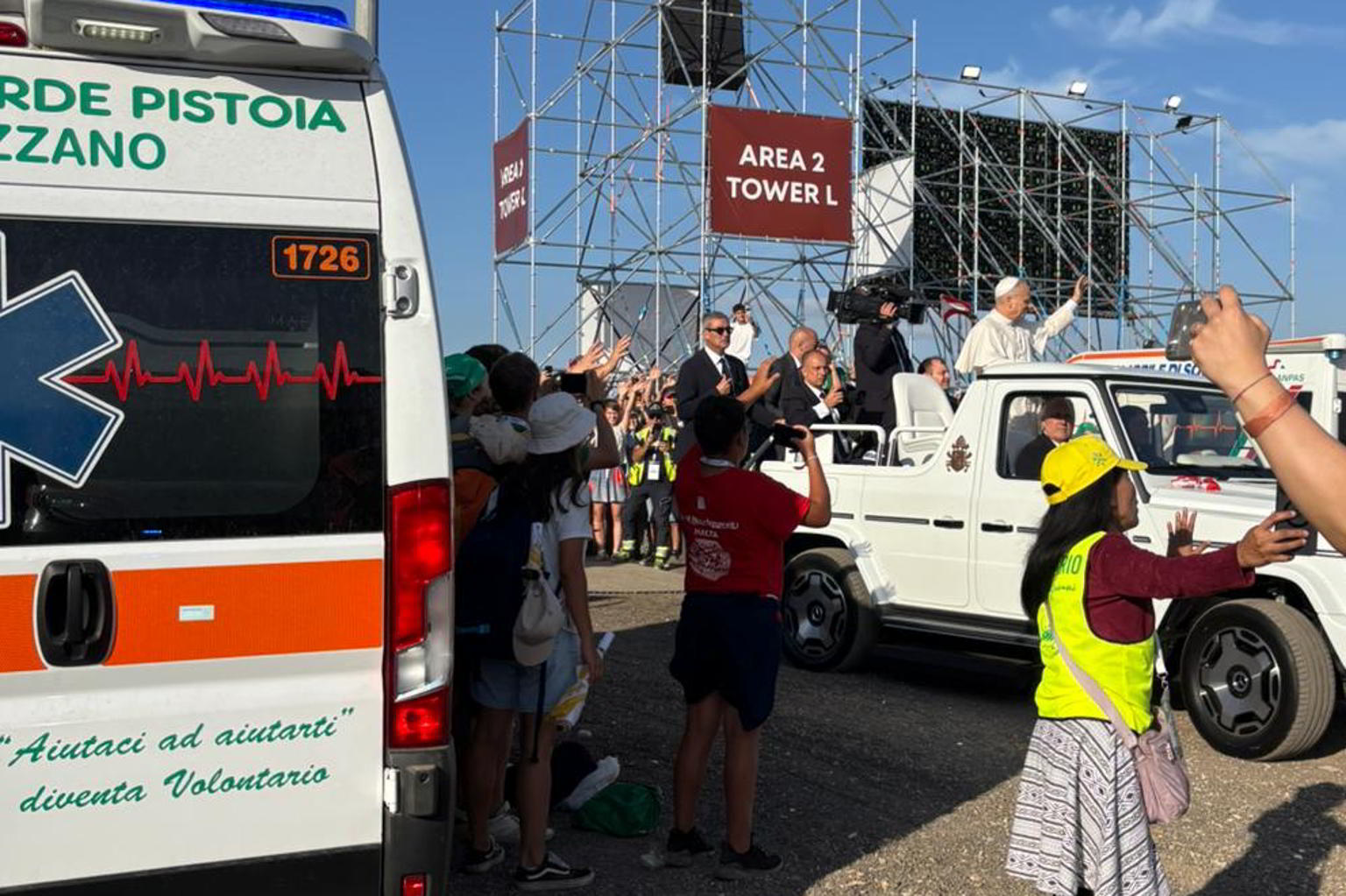 La Croce Verde di Pistoia all’assistenza sanitaria del Giubileo dei Giovani a Roma
