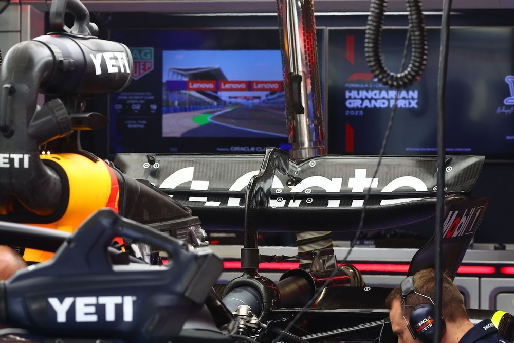 Red Bull RB21: questa è l'ala posteriore da massimo carico portata in Ungheria