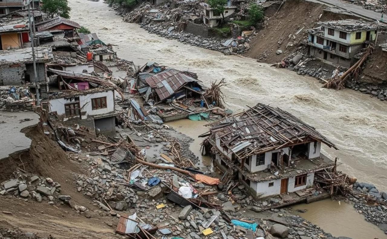 Cronaca video diretta - Devastante colata di fango e roccia travolge case e persone in India. Immagini shock « 3B Meteo